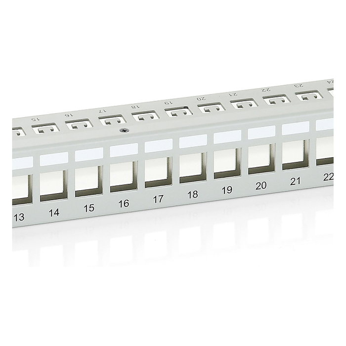 EQUIP Patchpanel 24x Cat6 19 Pulgadas FTP 1HE Keystone Gris