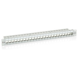 EQUIP Patchpanel 24x Cat6 19 Pulgadas FTP 1HE Keystone Gris