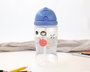KioKids Botella Infantil con Pajita 350 ml Azul +6 Meses Vuelta al Cole