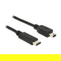 DeLOCK Cable Adaptador USB 2.0 Tipo C a Mini-B, 1 m, Negro, Ref. USB2.0 USB Type-C 2.0 Stecker > USB 2.0 Typ Mini-B Stecker