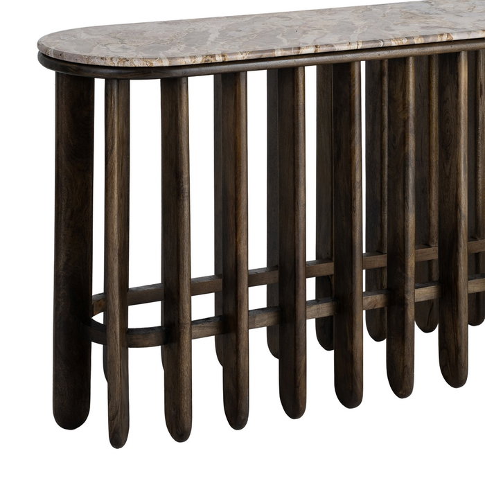 Consola Madera-Mármol Salón 160 X 40 X 76 cm