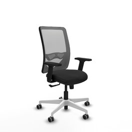 PIQUERAS Y CRESPO Silla de oficina Zulema con mecanismo Sincro, Negro y Gris