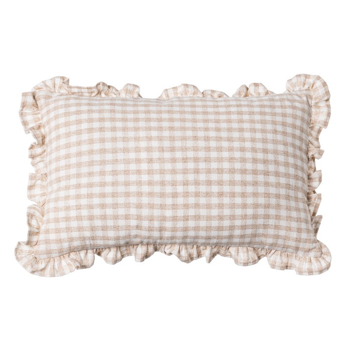 Cojín Cuadros Beige Algodón 50 X 30 cm (Set de 2) Cojín Cuadros Beige Algodón 50 X 30 cm (Set de 2)