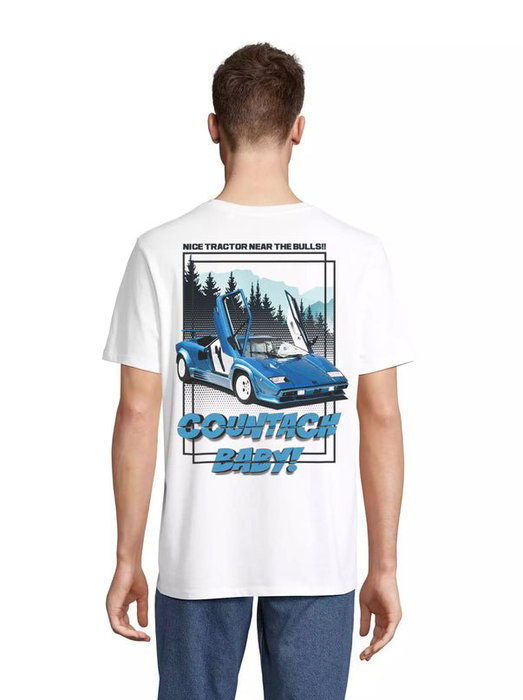 Camiseta de Manga Corta Hombre RADIKAL Nice Tractor Near the Bull XL Blanco