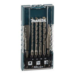 Makita E-15746 Juego de Brocas y Cinceles SDS-Plus de 6 piezas
