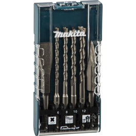 Makita E-15746 Juego de brocas y cinceles SDS-Plus de 6 piezas