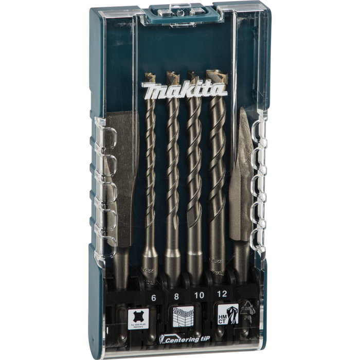 Makita E-15746 Juego de brocas y cinceles SDS-Plus de 6 piezas Makita E-15746 Juego de brocas y cinceles SDS-Plus de 6 piezas