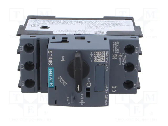 SIEMENS 3RV2321-4DC10 Interruptor motorizado 11kW 325A