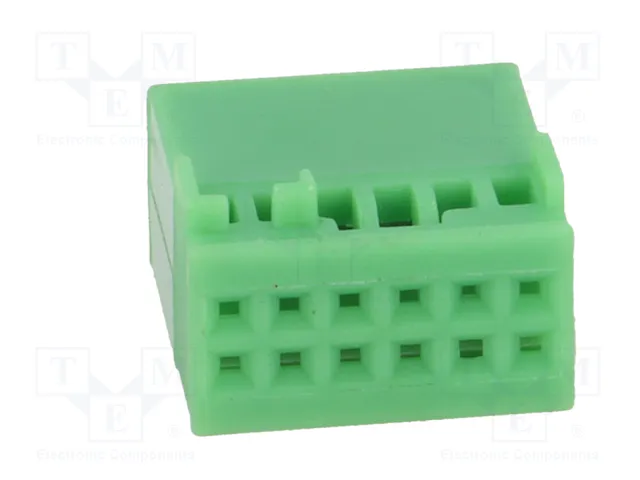 4CARMEDIA Contenedor de conector Quadlock 12 pines para VW 2011-> verde 4CARMEDIA Contenedor de conector Quadlock 12 pines para VW 2011-> verde