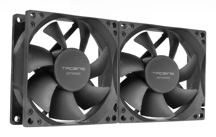 Ventilador pc interno tacens anima af8x2 8x8 bajo ruido 12db, fluxus bearing pack 2