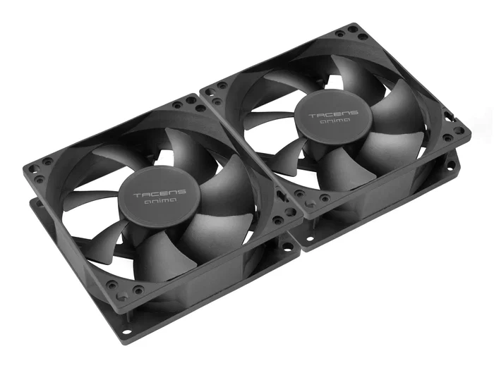 Ventilador pc interno tacens anima af8x2 8x8 bajo ruido 12db, fluxus bearing pack 2
