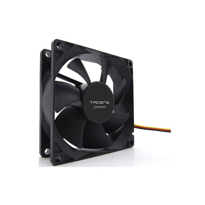 Tacens Anima AF8X2 Pack de 2 Ventiladores de PC 80mm Negro, Rodamiento Hidráulico, Bajo Ruido 12dB, 1800 RPM