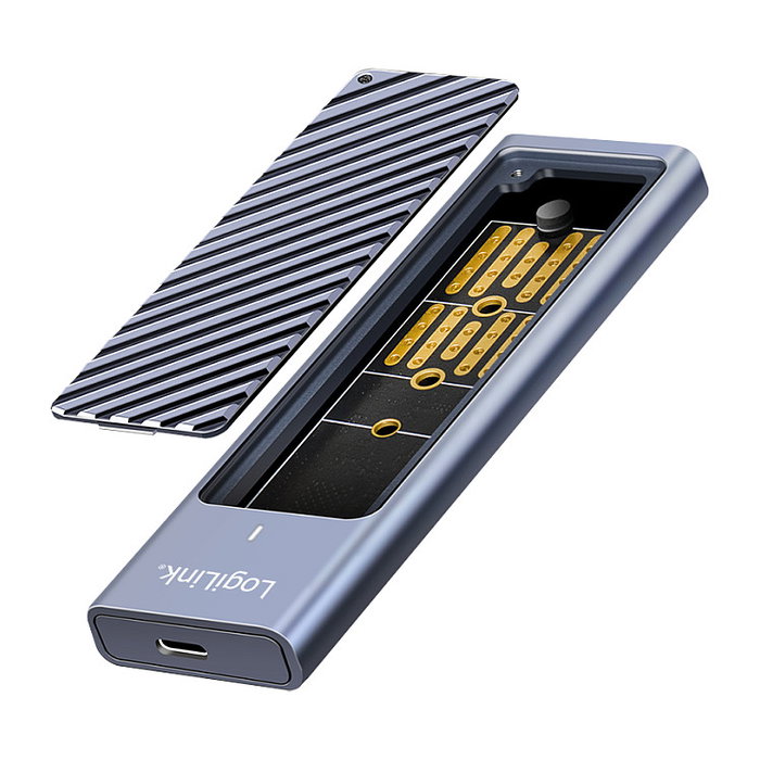 LogiLink Carcasa para SSD USB 3.2 Gen2x2 (20Gbps) USB-C a PCIe NVMe/SATA