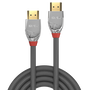 Lindy 37870 Cromo Line Cable HDMI 2.0 de 0,5 m Negro y Plata