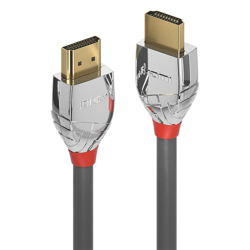 Lindy 37870 Cromo Line Cable HDMI 2.0 de 0,5 m Negro y Plata