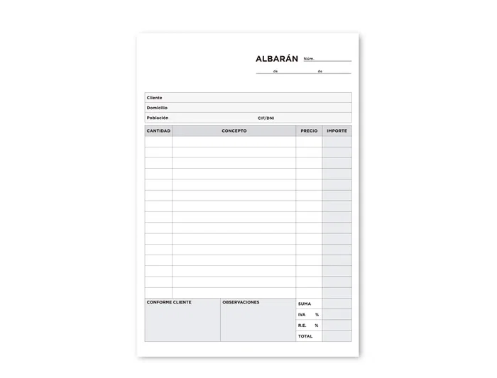 Liderpapel T315 Talonario Albarán Cuarto Original con 2 Copias Natural 144x210mm