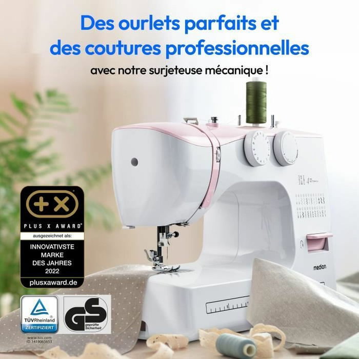 Medion SM 60 Rosa - Máquina de coser de 24 puntadas