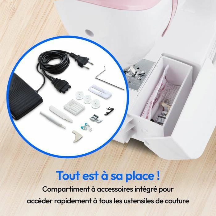 Medion SM 60 Rosa - Máquina de coser de 24 puntadas