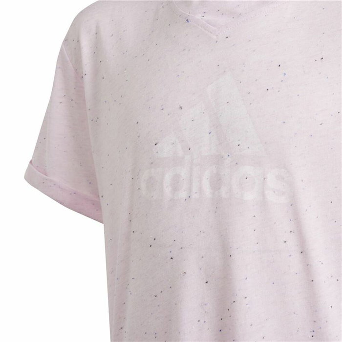Camiseta de Manga Corta Infantil Adidas G Fi Bl Rosa