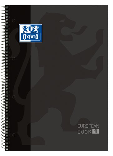 Oxford European Book 1 Cuaderno Espiral Gris A4+ 80 Hojas