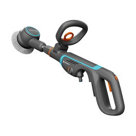 Gardena 14840-55 Akku-Multi-Rein AquaBrush Compa 02 P4A - Cepillo a presión inalámbrico de batería 18V, color Verde/Gris/Naranja, 163x955 mm