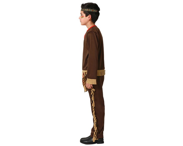 Disfraz Indio Rojo Infantil para Niño 3-4 Años - Camiseta, Pantalón y Cinta Disfraz Indio Rojo Infantil para Niño 3-4 Años - Camiseta, Pantalón y Cinta