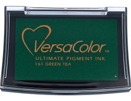 Tsukineko Almohadilla de tinta VERSACOLOR té verde opaca 95x65mm