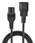 Lindy Cable de Alimentación IEC C14 a IEC C15 'Hot Condition' de 2m, Negro