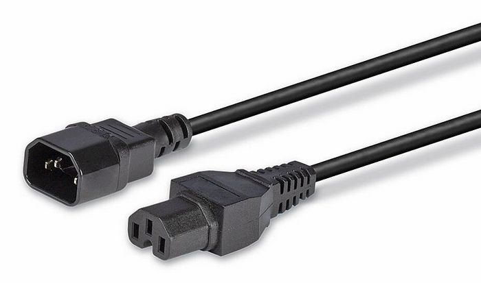 Lindy Cable de Alimentación IEC C14 a IEC C15 'Hot Condition' de 2m, Negro