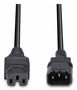 Lindy Cable de Alimentación IEC C14 a IEC C15 'Hot Condition' de 2m, Negro