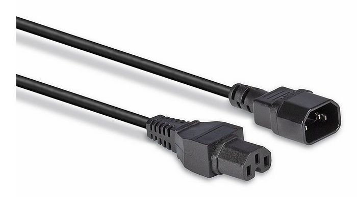 Lindy Cable de Alimentación IEC C14 a IEC C15 'Hot Condition' de 2m, Negro