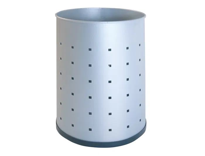 Sie Papelera metálica 101-r plateada pintada perforada 31.5x21.5 cm Sie Papelera metálica 101-r plateada pintada perforada 31.5x21.5 cm