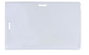 Grafoplás Portadistintivo de PVC Flexible Transparente 70x108 mm con 2 Taladros, Pack de 50