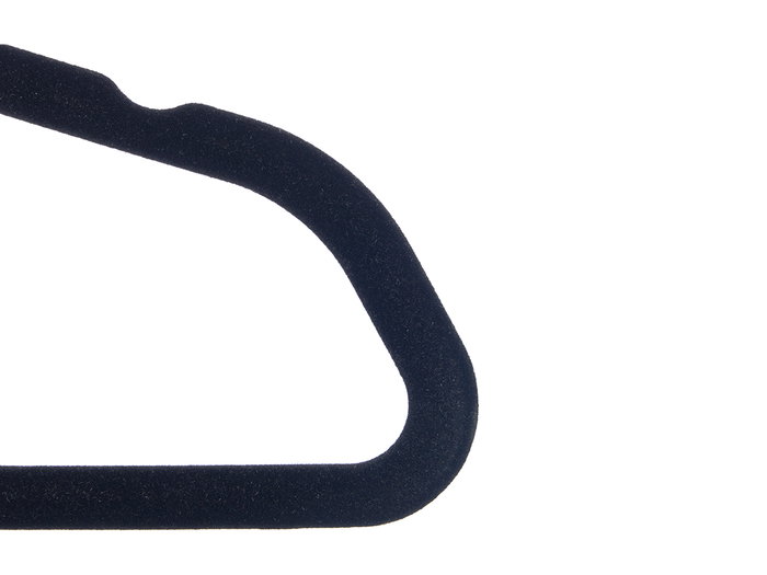 Kipit Set 12 Perchas Flocadas Negra 44 x 23 x 8 cm (Set de 12)