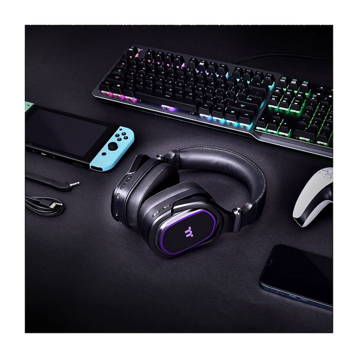 Thermaltake Auriculares Gaming Inalámbricos H5 Wireless RGB Negro