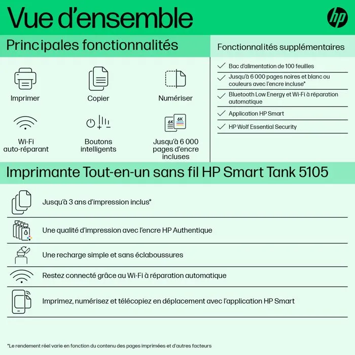 HP Smart Tank 5105 Multifunción Inyección de Tinta Color Gris/Basalto Claro