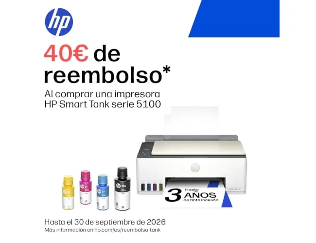 HP Smart Tank 5105 Multifunción Inyección Color Blanco