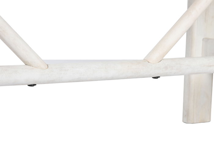 DKD Home Decor Mesa Comedor Moderno Blanco 213.4 x 96.5 x 76.2 cm Mango