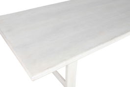 DKD Home Decor Mesa Comedor Moderno Blanco 213.4 x 96.5 x 76.2 cm Mango