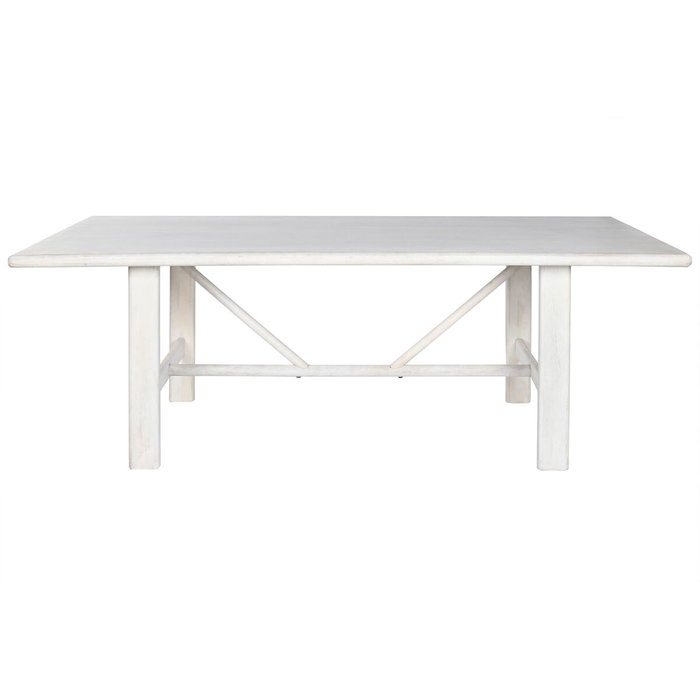 DKD Home Decor Mesa de Comedor Mango Blanco