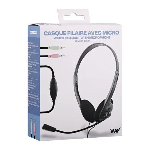 TNB Way Auriculares Alámbricos Multimedia con Micrófono Negro
