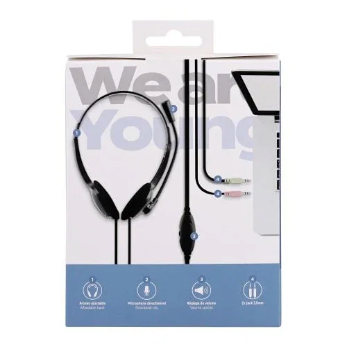 TNB Way Auriculares Alámbricos Multimedia con Micrófono Negro