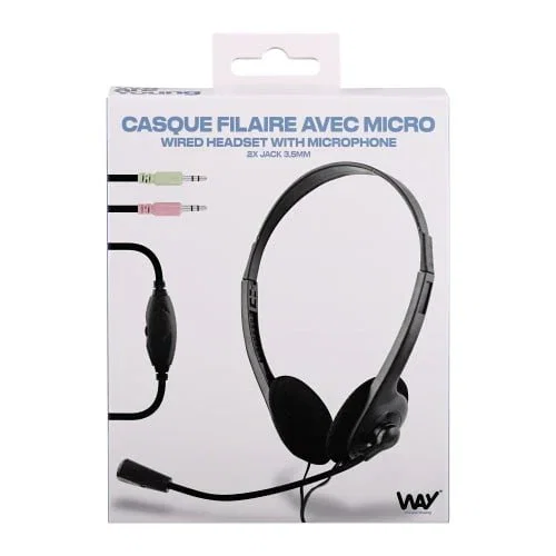 TNB Way Auriculares Alámbricos Multimedia con Micrófono Negro