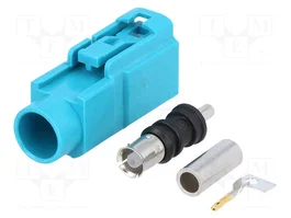 4CARMEDIA Conector de Antena FAKRA para Cable RG174 Recto Verde