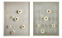 DKD Home Decor Cuadro Lienzo Hojas Nidos 3D Set de 2 unidades