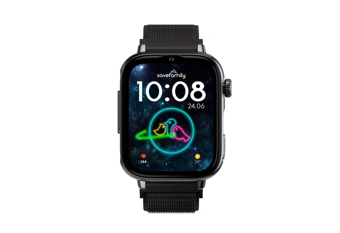 Savefamily SaveWatch Plus 2 con pantalla AMOLED y correa de tela negra Savefamily SaveWatch Plus 2 con pantalla AMOLED y correa de tela negra