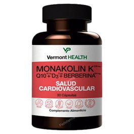 VERMONT HEALTH Monakolina Forte +Q10+D3 30 Cápsulas
