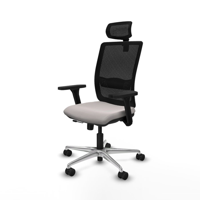 PIQUERAS Y CRESPO Silla de oficina Haches con mecanismo Sincro/Traslack, Blanco y Negro PIQUERAS Y CRESPO Silla de oficina Haches con mecanismo Sincro/Traslack, Blanco y Negro