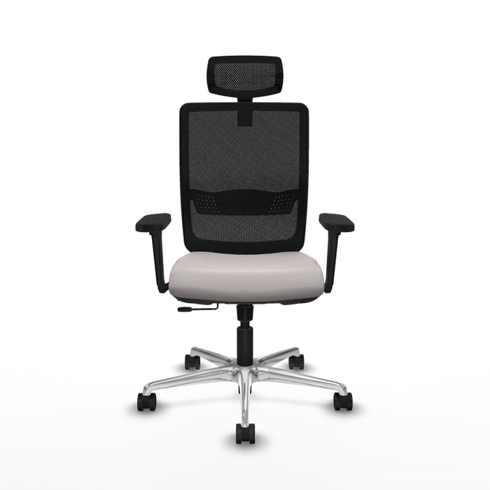 PIQUERAS Y CRESPO Silla de oficina Haches con mecanismo Sincro/Traslack, Blanco y Negro PIQUERAS Y CRESPO Silla de oficina Haches con mecanismo Sincro/Traslack, Blanco y Negro