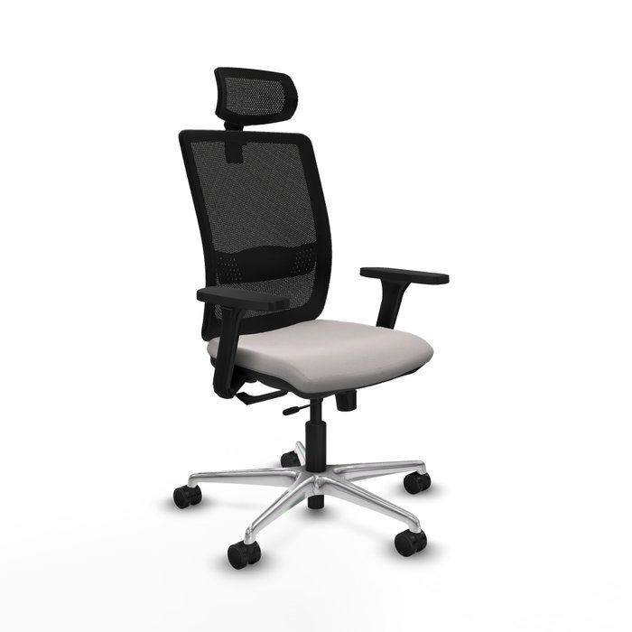 PIQUERAS Y CRESPO Silla de oficina Haches con mecanismo Sincro/Traslack, Blanco y Negro PIQUERAS Y CRESPO Silla de oficina Haches con mecanismo Sincro/Traslack, Blanco y Negro